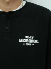 【預售】【雙11新品】NEIGHBORHOOD x PALACE 25AW 聯名 華夫格字母logo 長袖T恤衛衣 NBHD：圖片 4