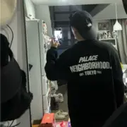 【預售】【雙11新品】NEIGHBORHOOD x PALACE 25AW 聯名 華夫格字母logo 長袖T恤衛衣 NBHD：圖片 5