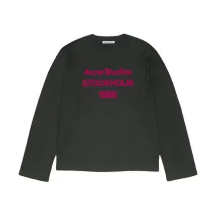 【預售年後出貨】Acne Studios 26SS 1996 植絨刺繡水洗做舊經典logo 圓領純棉短袖T恤
