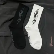 巴黎 BLC 24SS 火焰字母 限定 襪子中筒襪棉襪長襪足球襪：圖片 4