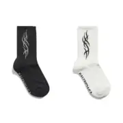 巴黎 BLC 24SS 火焰字母 限定 襪子中筒襪棉襪長襪足球襪：圖片 2