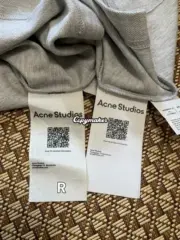 【預售】【福利回饋】Acne Studios 25SS 刺繡logo字母 圓領純棉短袖T恤 花灰色：圖片 10
