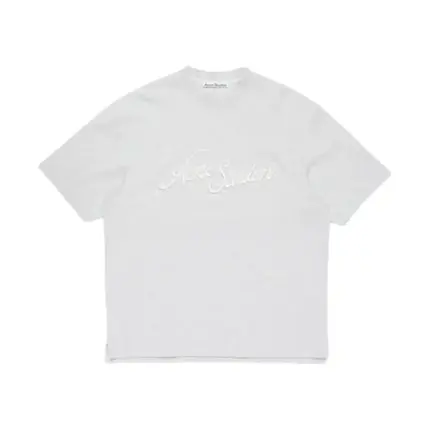 【預售】【福利回饋】Acne Studios 25SS 刺繡logo字母 圓領純棉短袖T恤 花灰色