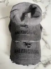 巴黎 BLC 22FW destroyed 大破壞做舊水洗刺繡logo 棒球帽老帽鴨舌帽帽子：圖片 5