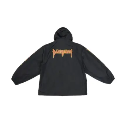 巴黎 BLC 22FW Metallica 火焰金屬搖滾樂隊 連帽風衣夾克衝鋒衣