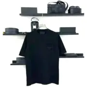 PRA 24SS Ripped-Triangle 三角標貼布 水洗 簡約素色 短袖T恤：圖片 8