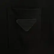 PRA 24SS Ripped-Triangle 三角標貼布 水洗 簡約素色 短袖T恤：圖片 10