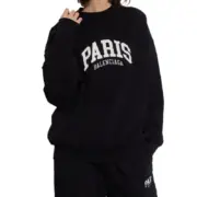 巴黎 BLC 23SS Paris 城市限定 刺繡印花 混羊絨 大學T圓領衛衣：圖片 3