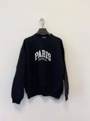 巴黎 BLC 23SS Paris 城市限定 刺繡印花 混羊絨 大學T圓領衛衣：圖片 4