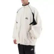 【現貨】BLC 巴黎 23FW 秀款 3B sports Icon 刺繡Logo 復古 運動外套夾克衝鋒衣 奶白：圖片 6