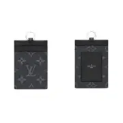 1V M30763 Taïgarama 經典老花都會 頸掛式證件套 卡片夾 卡套 黑色：圖片 5