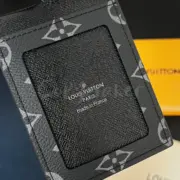 1V M30763 Taïgarama 經典老花都會 頸掛式證件套 卡片夾 卡套 黑色：圖片 12