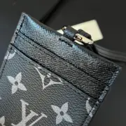 1V M30763 Taïgarama 經典老花都會 頸掛式證件套 卡片夾 卡套 黑色：圖片 13