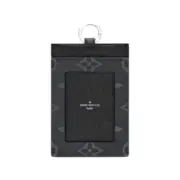 1V M30763 Taïgarama 經典老花都會 頸掛式證件套 卡片夾 卡套 黑色：圖片 3