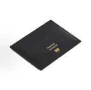 【現貨】【福利回饋】 巴黎 BLC 24SS Passport系列 燙金徽章 真皮 卡套卡包卡夾小包 牛皮 黑色：圖片 5