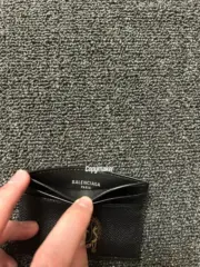 【現貨】【福利回饋】 巴黎 BLC 24SS Passport系列 燙金徽章 真皮 卡套卡包卡夾小包 牛皮 黑色：圖片 8